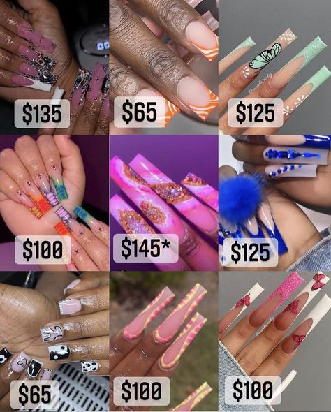 Nails And Prices, Nail Tech Planner, Nail Prices List, Nail Tech Must Haves List, Nail Vision Board, Nail Username Ideas, Nail Set Up, Nail Tech Name Ideas, Nail Tech Set Up