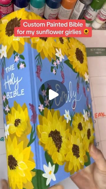 Painted Bible Cover Diy, Bible Cover Diy, Painted Bible Cover Ideas, Bible Cover Ideas, Flowers Fade, Painted Bible, Bible Drawing, Bible Cover, Bible Covers