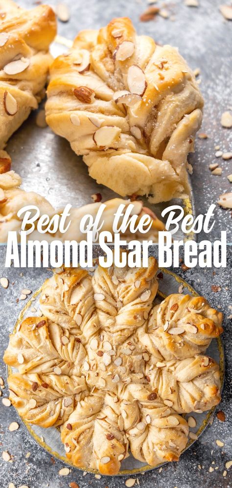 Almond Paste Bread, Almond Braid Pastry, Almond Sweet Bread, Almond Paste Recipes Pastries, Almond Breakfast Pastry, Star Bread Christmas, Dutch Almond Pastry, Scandinavian Bread Recipes, Almond Danish Pastry