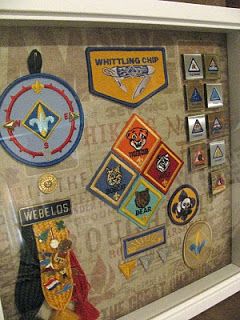 Boy Scout Badges, Boy Scouts Eagle, Cub Scout Crafts, Eagle Scout Ceremony, Shadow Box Ideas, Arrow Of Lights, Eagle Scouts, Scout Mom, Award Display