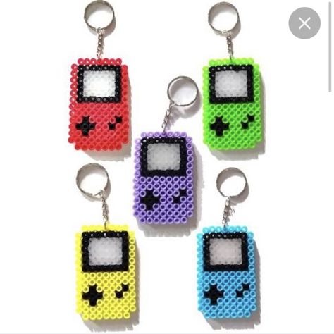 Bead Keyring, Retro Nintendo, Hamma Beads Ideas, Easy Perler Bead Patterns, Pixel Beads, Melty Bead Patterns, Easy Perler Beads Ideas, Hama Beads Design, Perler Bead Templates