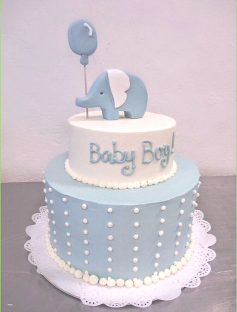 Simple Baby Shower Cake, Boy Baby Shower Food, Boy Cakes, Baby Shower Cake Decorations, Elephant Cakes, Baby Shower Cakes For Boys, Baby Boy Cakes, Simple Baby Shower, Baby Shower Decorations For Boys