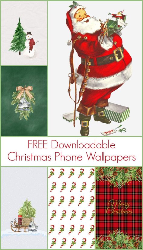 Add some Christmas cheer to your phone with these cute vintage-inspired Christmas phone wallpapers that you can easily add to your iPhone, Android, and Windows phone. Free Phone Wallpaper Christmas, Christmas Wallpaper For Android Phone, Iphone Christmas Background, Iphone Wallpaper Christmas Cute, Christmas Iphone Screensaver, Free Christmas Wallpaper Iphone, Christmas Backgrounds Wallpapers Vintage, Christmas Screen Savers Iphone, Christmas Phone Wallpaper Vintage