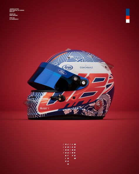 2023 Jenson Button // Nascar sur Behance Helmet Graphics, Aerox 155 Yamaha, Custom Helmet Paint, Race Helmet, Custom Helmet Design, Helmet Drawing, Aerox 155, Cool Motorcycle Helmets, Jenson Button