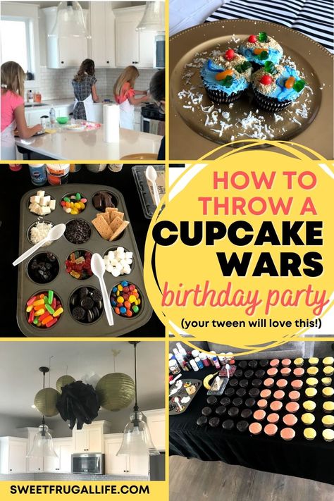 Baking Challenge Birthday Party, Bake Off Ideas Parties, Cupcake Wars Theme Ideas, Cupcake Wars Themes, Cake Wars Birthday Party, Baking Competition Birthday Party Ideas, Cupcake Wars Birthday Party Ideas, Decorate Cupcakes For Kids Party Ideas, Cupcake Decorating Birthday Party