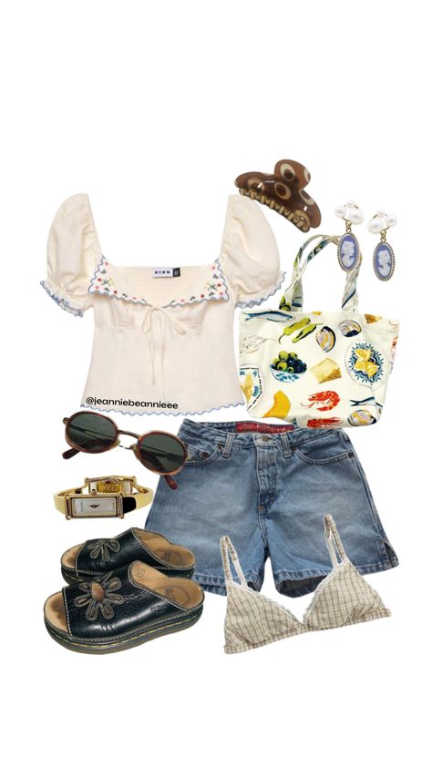 @jeanniebeannieee Greek Island Outfits, Mediterranean Outfit, Greek Resort, Italian Summer Fashion, Italian Resort, Greece Vacation Outfit, Amalfi Coast Outfits, Italian Summer Style, Santorini Outfit