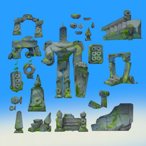 Game Dungeon Concept Art, Environment Game Art, Temple Environment Concept Art, Celtic Concept Art, Game Environment Concept Art Landscapes, Aztec Environment Concept Art, Aztec Concept Art, Game Props Concept Art, Stylized Environment Concept Art