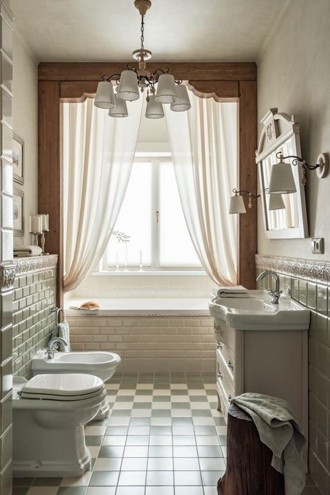 French Country Bathroom, Shabby Chic Bathroom, Chic Bathrooms, Bathroom Inspiration Decor, Eclectic Home, Beautiful Bathrooms, House Inspo, Bathroom Makeover, Dream Home Design