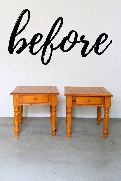 Make Over End Tables, Refinishing Oak End Tables, Painted End Tables Ideas, Refinished End Tables Ideas, Painting End Tables Ideas, Painting End Tables, Chalk Painted End Tables, Sofa Table Redo, Wood Makeover