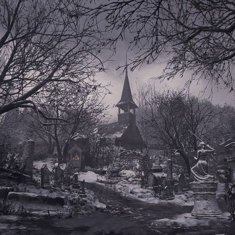 Resident Evil 1, Resident Evil Vii, Resident Evil Village, Concept Art Tutorial, Resident Evil Game, Gothic Aesthetic, Fantasy Places, Dark Places, Red Dead Redemption