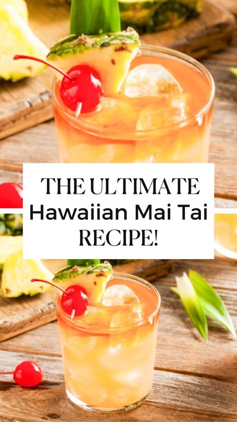 Hawaiian Alcoholic Beverages, Mai Thai Drink Recipe, Maitai Cocktail Recipe, Best Mai Tai Recipe, Mia Tia Drink Recipe, How To Make Drinks Alcohol, Mai Tai Recipe Hawaiian, Hawaiian Cocktails Recipes, Mai Tai Recipe Pitcher