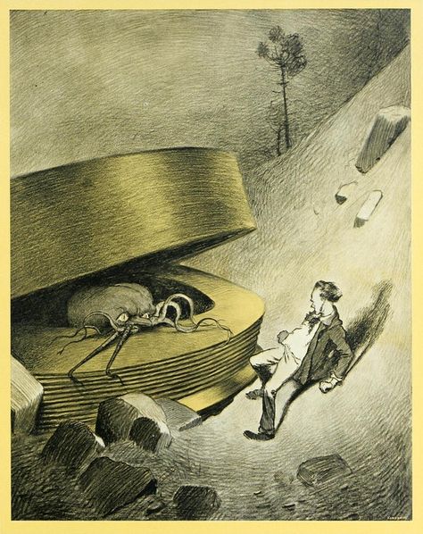 Henrique Alvim Corrêa’s Illustrations for The War of the Worlds (1906) – The Public Domain Review Baba Jaga, H G Wells, Science Fiction Illustration, Classic Monsters, Science Fiction Art, British Artist, The Martian, Buy Prints, Sci Fi Art