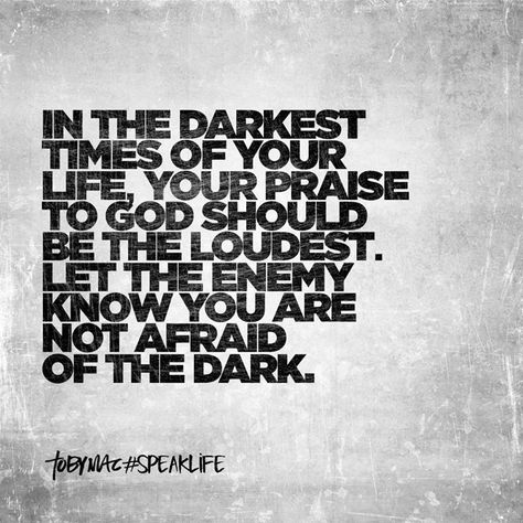 Tobymac Speak Life, Speak Life, Afraid Of The Dark, Time Of Your Life, Faith Prayer, Faith Inspiration, Spiritual Inspiration, Verse Quotes, Quotes About God