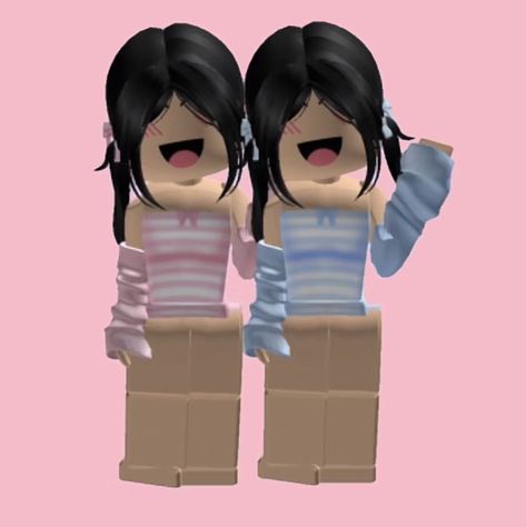 Roblox Avatars Matching Girl And Girl, Matching Roblox Avatars Girl, Matching Avatar Roblox Girl X Girl, Roblox Matching Outfits Girl And Girl, Roblox People, Two Person Costumes, Roblox Users, Roblox Matching, Aesthetic Outfits Y2k