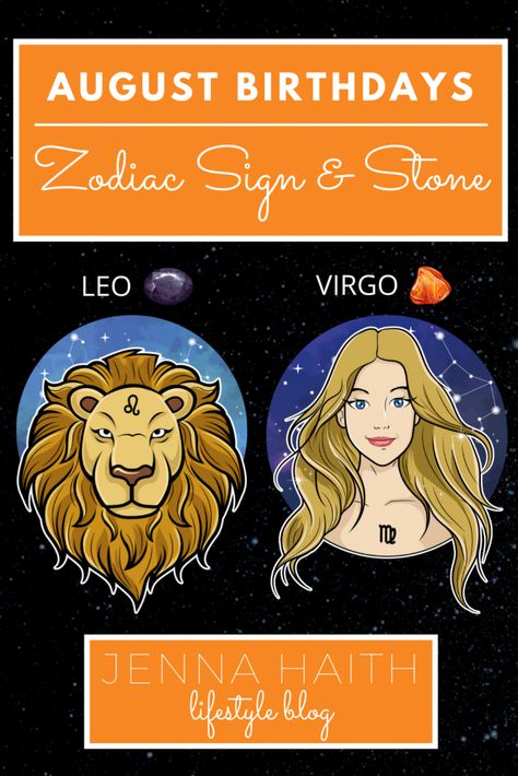 Do you have an August birthday? Learn what the Zodiac Sign and Zodiac Stone are for every day in August. The post August Birthdays: Zodiac Sign and Stone appeared first on Jenna Haith Lifestyle. August Sign Zodiac, August 29 Zodiac, August 17 Zodiac, August 26 Zodiac, August 31 Zodiac, August Zodiac Sign, August Zodiac, August Birthdays, Birthday Personality