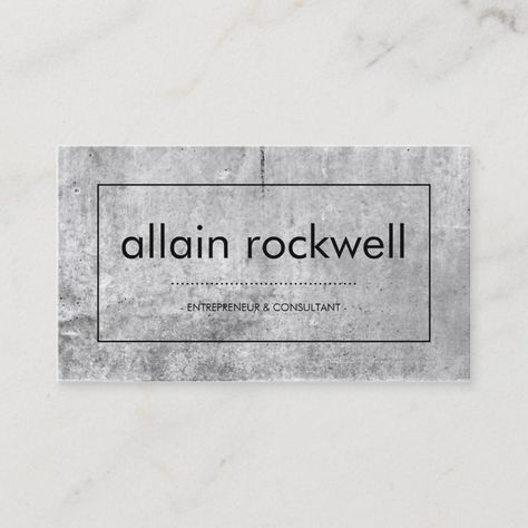 Minimal Gray Concrete Business Card Concrete Business Cards, Construction Business Cards, Business Cards Layout, Gray Concrete, Concrete Construction, Elegant Business Cards, Modern Business Cards, Professional Business Cards, Design Minimal