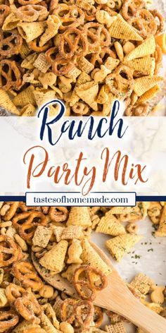 Snack Mix Nut Free, Check Mix Recipes Homemade Christmas, Cracker Mix With Ranch, Sweet Crunchy Snacks, Snacks With Chex Cereal, Cereal Mix Snacks Holiday Parties, Nut Free Chex Mix Recipes, Savory Party Mix Recipes, Snack Mix With Ranch Seasoning