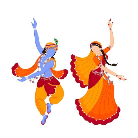 Lord Krishna And Radha, Dancing Drawing, Business And Advertising, Dancing Clipart, Krishna And Radha, Radha Krishna Holi, Navratri Dress, Dancing Drawings, Holi Celebration