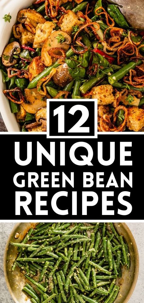 There aren’t many vegetables that are as versatile and satisfying as the crisp-tender green bean. I’ve rounded up 12 unique green beans recipes that showcase its versatility and willingness to take on just about any flavor. Vegan Green Bean Recipes, French Green Bean Recipes, Green Bean Side Dish Recipes, Green Bean Recipes Healthy, Good Green Bean Recipe, Green Vegetable Recipes, Easy Green Bean Recipes, Fresh Green Bean Recipes, Green Beans Side