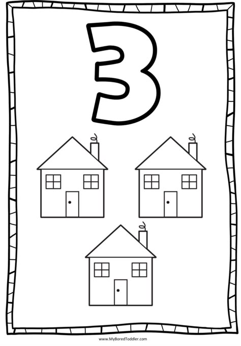 Number 1 And 2 Worksheets For Preschool, Number 8 Worksheets For Preschool, Number 3 Worksheet Preschool, Kids Learning Numbers, Preschool Number Worksheets, Preschool Crafts Fall, Kindergarten Songs, Homeschool Preschool Activities, Kindergarten Coloring Pages