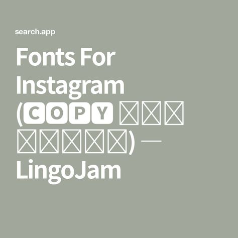 Fonts For Instagram (🅲🅾🅿🆈 𝓪𝓷𝓭 𝗽𝗮𝘀𝘁𝗲) ― LingoJam Insta Fonts, Ig Fonts, Fonts For Instagram, Website Creator, Cool Symbols, Emoji Symbols, Instagram Symbols, Instagram Font, Cursive Alphabet