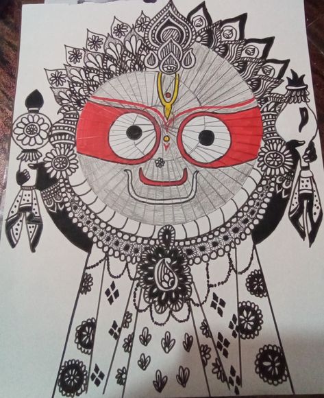 It's of Orissa's famous lord Jagannath (puri) Root Spiral Art, Square Root Spiral Art, Square Root Spiral, Lord Jagannath Puri, Jagannath Puri, Lord Jagannath, Spiral Art, Square Roots, Square