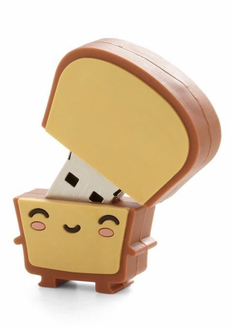 USB Toast | 31 Reasons Pinterest Is The New SkyMall Key Logo, Fun Logo, Charmmy Kitty, Usb Design, Super Kawaii, Cute Stationary, Cute School Supplies, Thumb Drive, Pen Drive