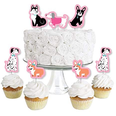 Dog Baby Shower, Puppy Girl, Cupcake Supplies, Dog Themed Parties, Treat Stand, Easy Party Decorations, Dog Girl, Candy Buffet Tables, Girl Cupcakes