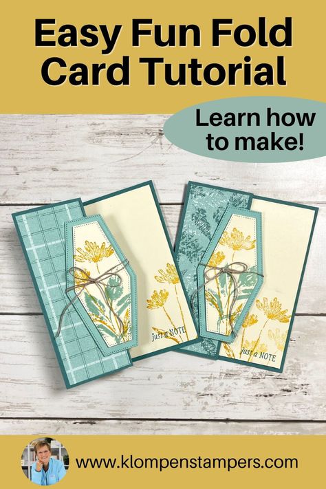 Dive into the world of card making with our step-by-step tutorial for crafting a delightful and easy fun fold card using the Stampin' Up! Inked & Tiled stamp set. Find written measurements on the blog and a video tutorial for a hands-on experience! 🌟🎨 #CardMaking #DIYCrafts #StampinUp Nested Essentials Stampin Up Cards, Stampin Up Easy Fun Folds, Folding Cards Ideas Tutorials, Fun Folds Stampin Up Cards Tutorials, Stampin Up Nested Essentials Dies, Inked And Tiled Stampin Up Cards, Fun Fold Cards Templates, Stampin Up Inked Botanicals, Stampin Up Fun Fold Cards Ideas