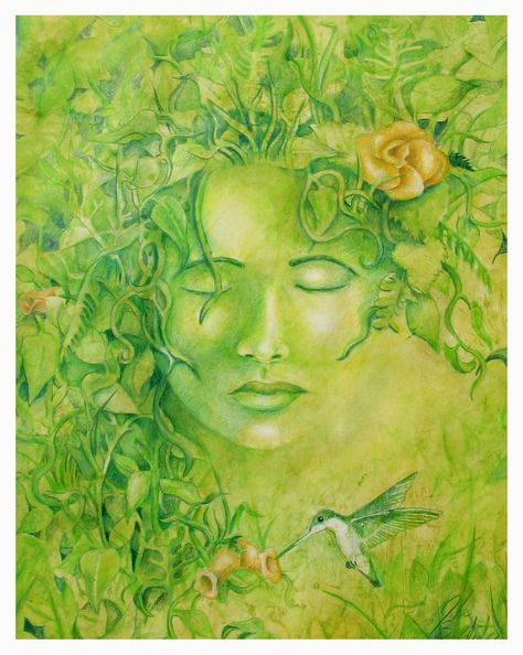 Mother Nature Green Goddess Drawing, Womb Blessing, Mother Nature Costume, Mother Nature Goddess, Dream Face, Mother Earth Art, Fall Photography Nature, Summer Nature Photography, Nature Photography Trees