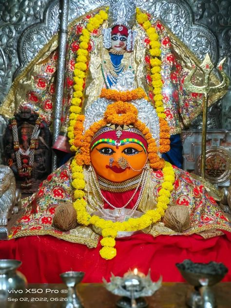 Maa Harsiddhi Ujjain Maa Harsiddhi Ujjain, Harsiddhi Mataji Ujjain, Harsiddhi Maa, Sikotar Maa, Maa Pic, God Pic, Mata Ji, Devi Temple, Vishnu Ji