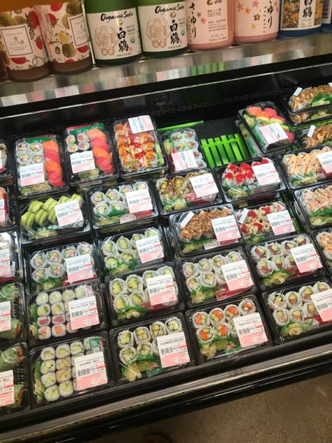 sushi aesthetic summer asian japanese matcha korean  inspo sashimi food foodie yummy Trader Joes Aesthetic, Sushi Store, Aesthetic Sushi, Summertime Aesthetic, Sushi Aesthetic, Coconut Dream, Trader Joes Recipes, Healthy Brunch, S Aesthetic