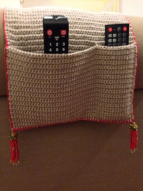 Crochet Organizer, Remote Holder, Crochet Storage, Crochet Decoration, Crochet Home Decor, Crochet For Home, Crochet Diy, Love Crochet, Crochet Home