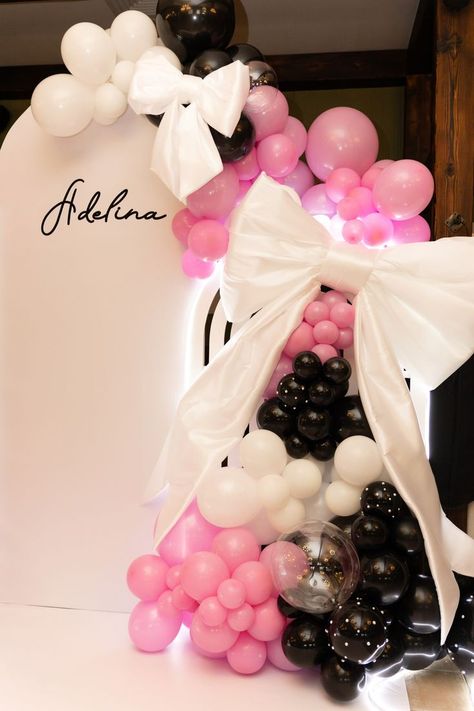 #birthdaydecor #partydecor #birthdayparty #partyplanning #eventplanning #celebration #decorinspiration #partyideas #birthdayfun #partytime #decorations #birthdaybash #partydecorations #birthdaycelebration #partyplanner #birthdayvibes Pink Balloons Decoration, Pink Birthday Decorations, Elegant Birthday Party, Girls Party Decorations, Hello Kitty Birthday Party, White Baby Showers, 21st Birthday Photoshoot, Birthday Party Theme Decorations, Rainbow Balloons