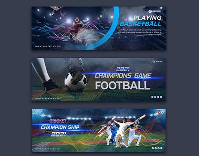 Sports Banner Design Templates, Sport Banner Design Ideas, Football Banner Design, Creative Banner Design Ideas, Web Banner Design Creative, Hero Banner Design, Football Banner Ideas, Game Banner Design, Sport Banner Design