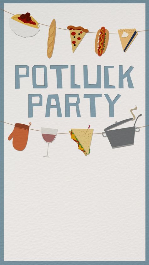 Break out your best recipe -- it’s time for a potluck! Set your potluck up for success by inviting family and friends with this free paperless Evite design. Plus, with online invitations, you can track RSVPs in real time, manage your guest list, and communicate with guests all through your digital event page. Potluck Poster, Potluck Party Invitations, Potluck Invitation, Twin Birthday Themes, Potluck Party, Preschool Decor, Friends Illustration, Office Poster, Vintage Flowers Wallpaper