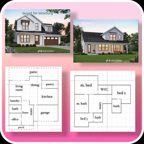 Medium House Layout 2 Story Bloxburg, Cottage House Layout Bloxburg, Realistic Bloxburg Layout, Diy House Plans Bloxburg, Bloxburg Traditional House Layout, Bloxburg House Layouts 2 Story Blueprint, Bloxburg House Layouts Cottage, Suburban House Bloxburg Layout, Blox Burg House Layout 2 Story