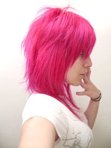 the perfect pink Bright Pink Hair, Hot Pink Hair, Hair Streaks, Dyed Hair Inspiration, Punk Hair, Emo Hair, Funky Hairstyles, Scene Hair, Dye My Hair