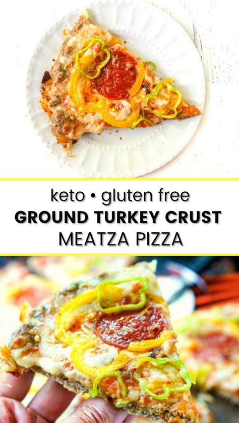 Ground Turkey Pizza, Keto Ground Turkey, Meatza Recipe, Turkey Pizza, Easy Low Carb Dinner, Keto Turkey, Low Sugar Diet Recipes, Gluten Free Pizza Crust, Low Fat Low Carb