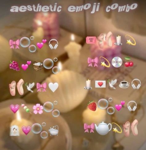 Aesthetic Emoji Combos, Emojis Combinations, Emoji Aesthetic, Aesthetic Emoji, Cute Emoji Combinations, Emoji Combos, Emoji Set, Clever Captions For Instagram, Instagram Tools