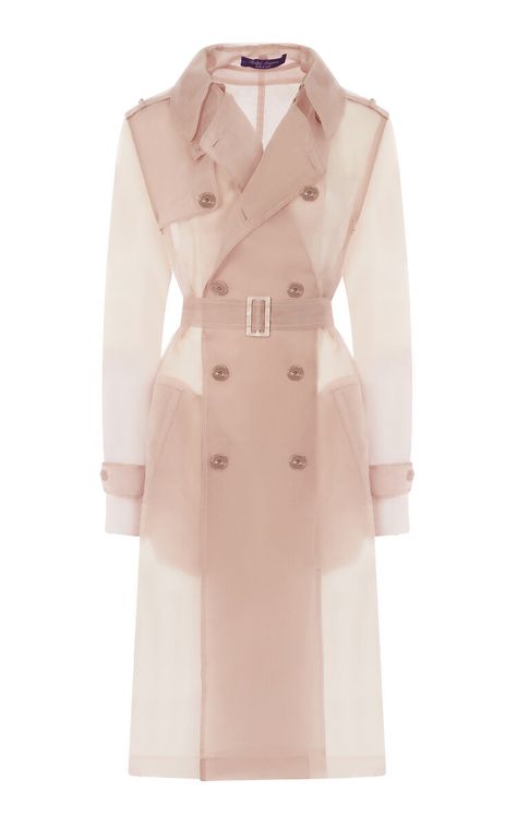 Jayne Silk Trench Coat By Ralph Lauren | Moda Operandi Organza Jacket, Chic Coat, Clothing Pieces, Ralph Lauren Style, Chic Clothing, Double Breasted Jacket, Mesh Long Sleeve, Different Outfits, Long Coat