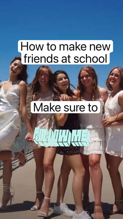 How To Make New Friends In Middle School, How To Make Friends At School, How To Make Friends In Middle School, How To Be Popular In Middle School, How To Make Friends In High School, Glowup Hacks, Hs Tips, How To Make Friends, How To Get Popular