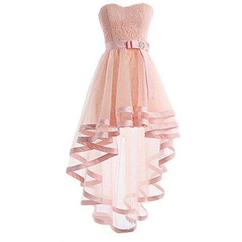 este vestido lo quise usar en mi quinceañero Fest Outfits, High Low Prom Dresses, Stil Boho, Sweetheart Prom Dress, Lace Prom Dress, Cute Prom Dresses, Dress Chiffon, فستان سهرة, Sweet 16 Dresses