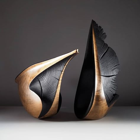 Wood Sculpture Art, Wood And Ceramic, Burned Wood, Evening Reception, Wood Projects That Sell, Furniture Design Wooden, Friday Evening, Wood Carving Art, Contemporary Sculpture