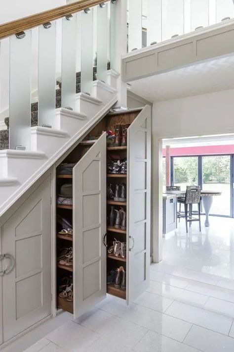 Drawers Under Stairs, Staircase Storage Ideas, Under Stairs Storage Drawers, Staircase Drawers, Shoe Storage Under Stairs, Under Stairs Drawers, Under Staircase Ideas, Cabinet Under Stairs, Storage Under Staircase