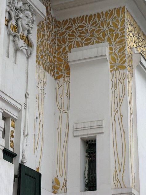 Vienna Succession, Joseph Maria Olbrich, Vienna Art Museum, Vienna Seccesion, Art Nouveau Interior Design, Secession Art Ornament, Vienna Secession Architecture, Art Deco Mural, Art Nouveau Arquitectura