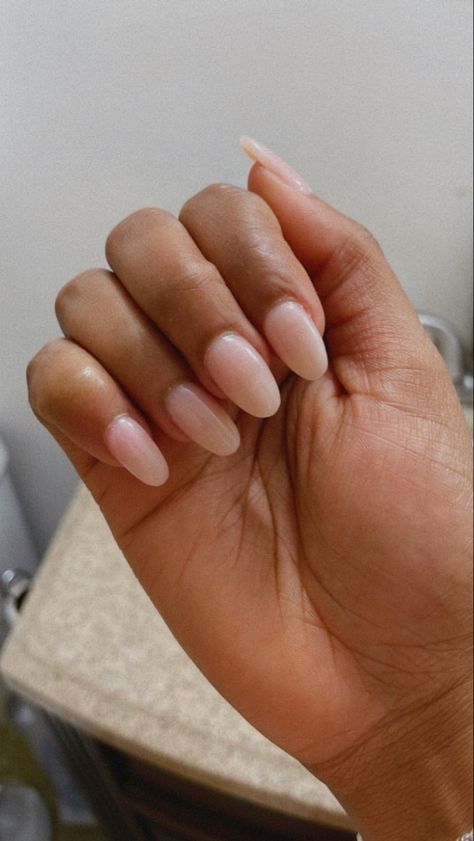 Acrylic on natural nails Unpainted Acrylic Nails, Acrylic On Natural Nails, Acyrilics Nails, Natural Acrylic Nails, Simple Acrylic, Simple Acrylic Nails, Nails Ideas, Natural Nails, Acrylic Nails