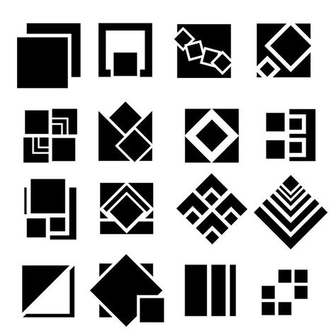 Square Composition Design, Square Art Design, Square Design Graphic, Geometrical Composition, Basic Design Principles, Buch Design, Geometric Shapes Art, Geometric Design Art, Design Basics