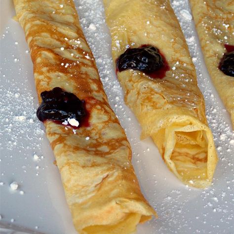 Palacinky Almased Recipes, Blintzes Recipe, Semolina Recipe, Swedish Pancakes, Slovak Recipes, Breakfast Crepes, Ham And Cheese Crepes, Sweet Crepes, Top Secret Recipes