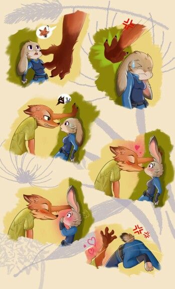 ♡ Judyxnick Fanart Love, Tapsi Hapsi, Nick And Judy Comic, Zootopia Anime, Couple Posts, Zootopia Nick, Zootopia Fanart, Zootopia Nick And Judy, Zootopia Comic